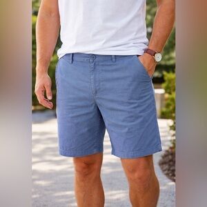 Weekender Mens Blue Casual Life Shorts Size 42 Stretch Chino Flat Front Golf